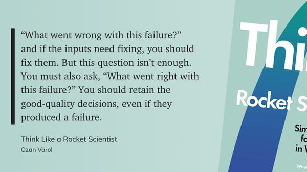 Read carefully: not everything went wrong in this failure!